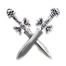 Concho Crossed Swords Screw In