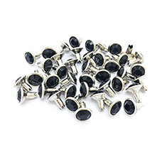 Synthetic Rivet Black 10mm  (Pkt10)